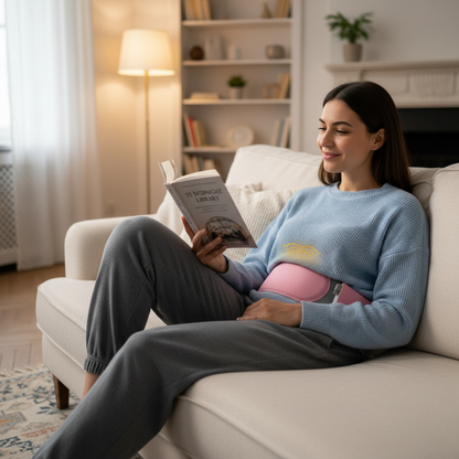 Heating Pad for Menstrual Cramps USB Powerbank Waist Massage Uterus Warm Belt 6 Vibration 3 Constant Temperature Abdomen Warmer